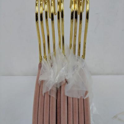 Pink/Gold Hangers Set of 10 - New