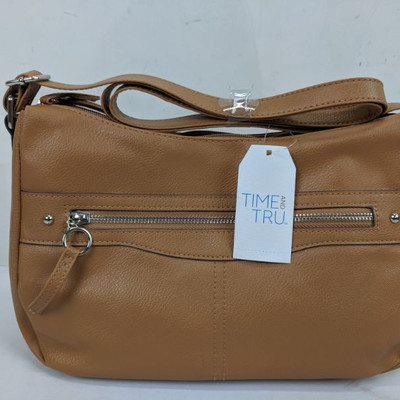Time And Tru Nevada Tan Faux Leather Purse - New
