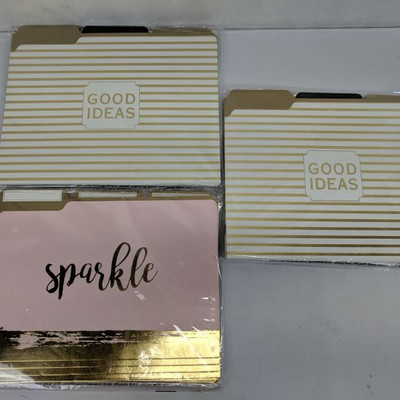 Pink & Gold Files, Pack of 3 - New