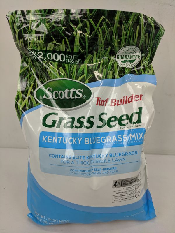 Scotts Turf Builder Grass Seed, Kentucky Bluegrass Mix 3 Lbs New