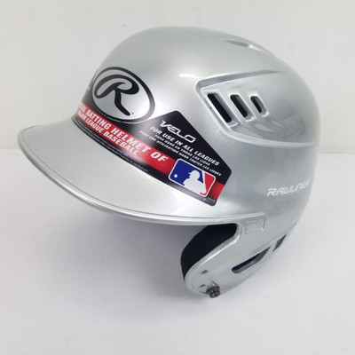 Rawlings Batting Helmet, Silver Gray, Senior Fits 6 7/8 - 7 5/8 - New