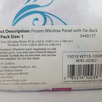 Disney's Frozen Window Panels with Tie Backs, Qty 2, 41