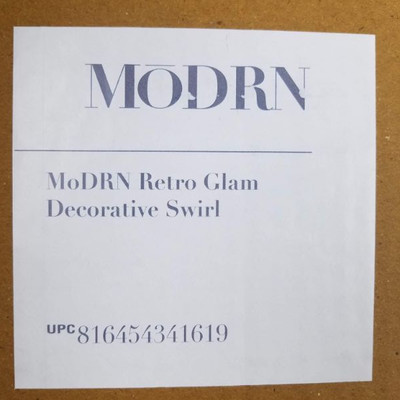 Modrn Retro Glam Decorative Swirl, Marble & Brass Look - New
