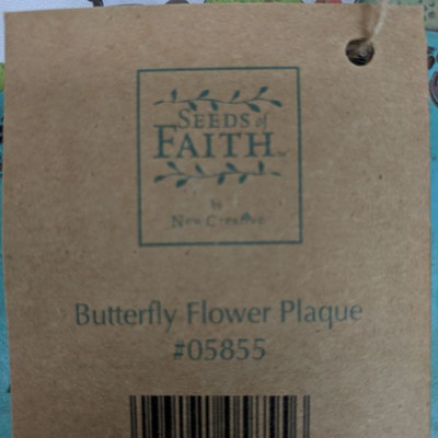 Seeds of Faith Butterfly Flower Plaque