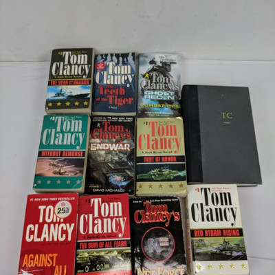 Tom Clancy Books, 11 Qty