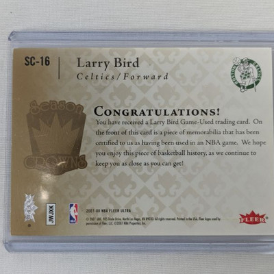 Fleer Larry Bird Celtics 2007 Card