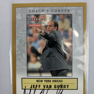 Fleer Jeff Van Gundy 2001 Authentic Signature Card