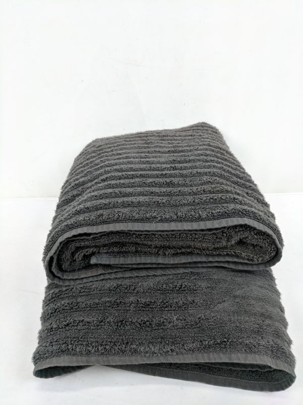 Turkish Gray Bath Towels, Set of 2 Some Discoloration