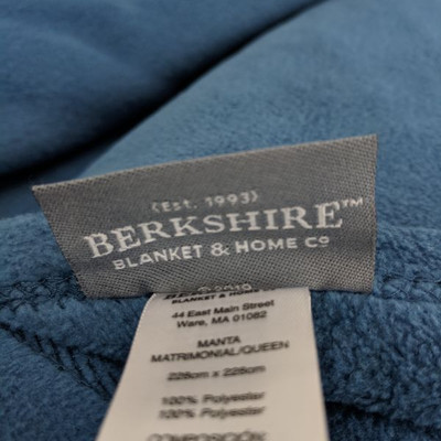 Berkshire Fleece Blanket, Blue, Queen