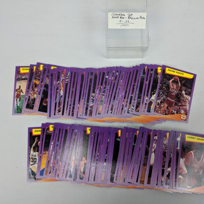 Complete Set Front Front Dream Picks 91-92 100 Basketball Cards with Container