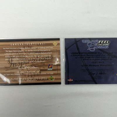 Upper Deck 2002 Stephon Marbury & Fleer 2001 Glen Rice Cards With Memorabilia
