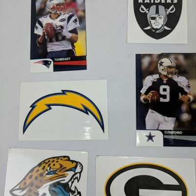 Various Team Logos/Players NFL Stickers, 24 Qty