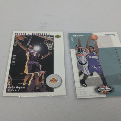 Kobe Bryant & Chris Webber Cards