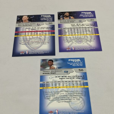 Keith Van Horn/Chris Webber/Tracy McGrady Basketball Cards