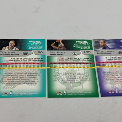 Mike Bibby/Paul Pierce/Vince Carter Basketball Cards