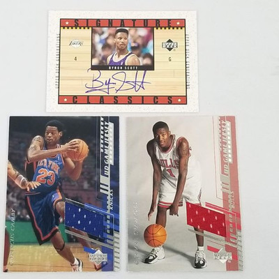 3 G Jamal Crawford Collector's Cards - 2 Jersey Piece Cards, 1 Autographed