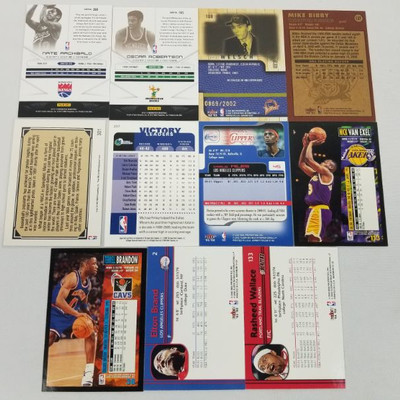 11 Basketball Cards from '91-'13 - Nate Archibald to Rasheed Wallace