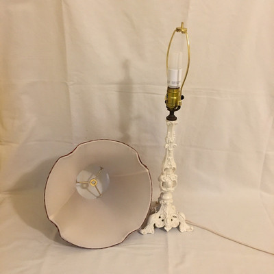 Lot 8 - Vintage Style Mirror & Lamp