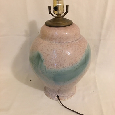 Lot 9 - Pottery Bowl & Lamp