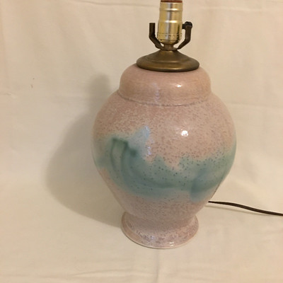 Lot 9 - Pottery Bowl & Lamp