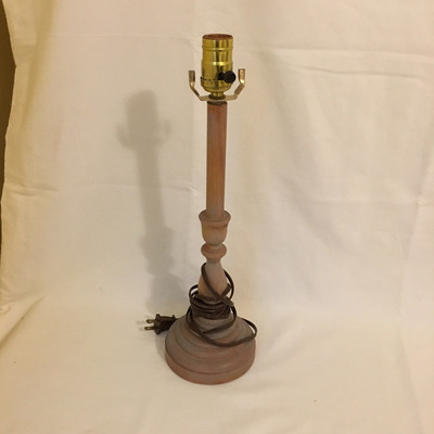 Lot 11 - Wood Bowl & Lamp