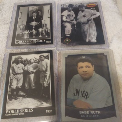 4 Babe Ruth Cards