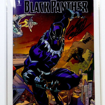 Marvel Action BLACK PANTHER #1 Stadium Exclusive Variant 2x Signed w/COA LE of 1000
