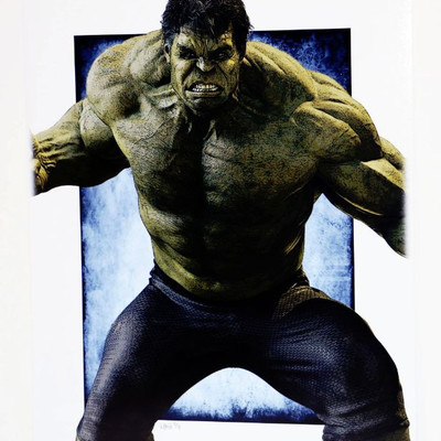HULK - Limited Edition Art Print Signed by Jeff Lang LE #2/3 with COA 11"x14"