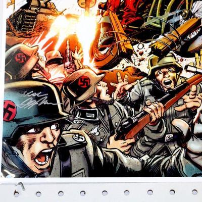 Original Comic Art Print CAPTAIN AMERICA Signed by Neal Adams 13" x 19"