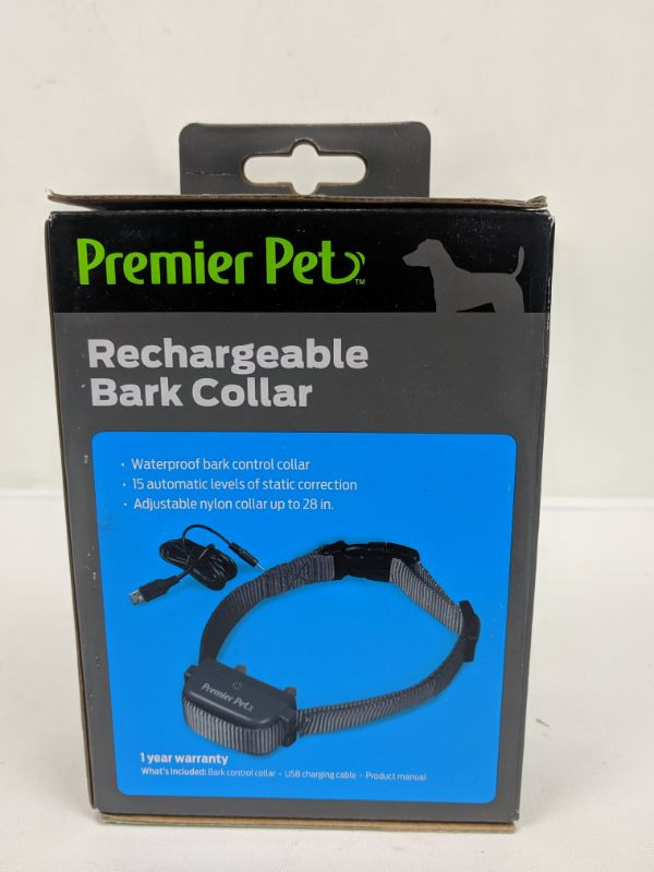 Premier Pet Rechargeable Bark Collar New