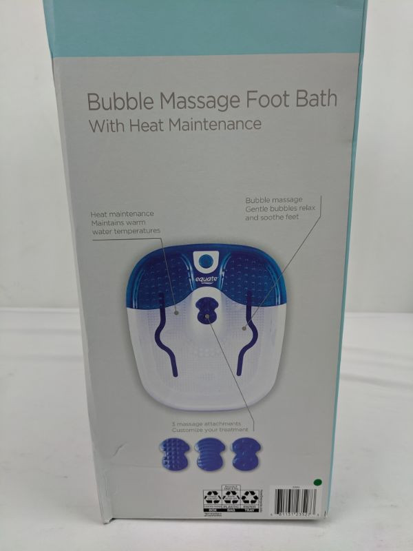 Equate Bubble Massage Foot Bath New