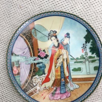 2 Imperial Jingdezhen Porcelain Plates Geisha 1986, 1985