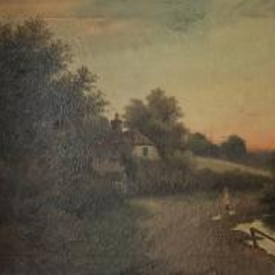R. Fenson Oil Painting Dated 1915