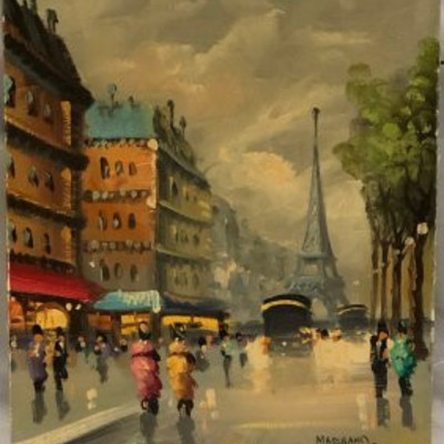 Jacques Marchand Painting of Paris Street