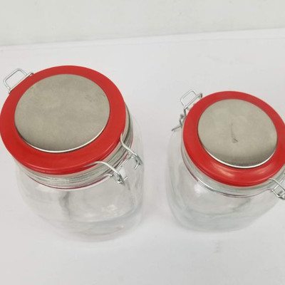 Dry Goods Canisters with Rubber Seal Lids - 2 Set