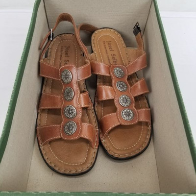 Josef Seibel Leather (Rubber Sole) Sandals - Size 6.5 - New