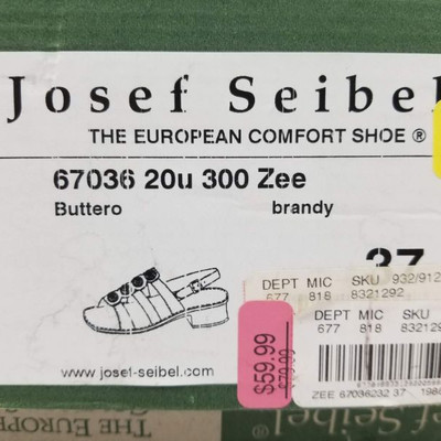 Josef Seibel Leather (Rubber Sole) Sandals - Size 6.5 - New