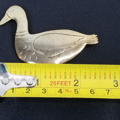 Duck Lapel Pin - Brass