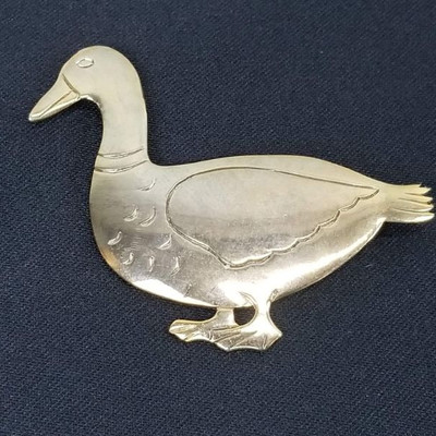 Duck Lapel Pin - Brass