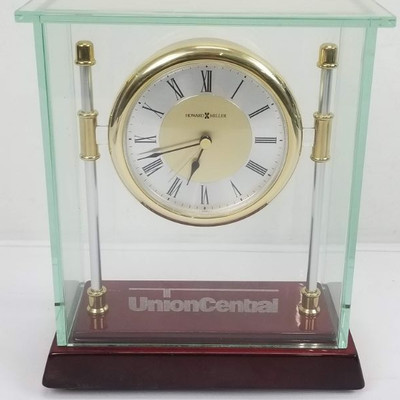 Union Central Howard Miller Clock - Wood, Metal, Glass