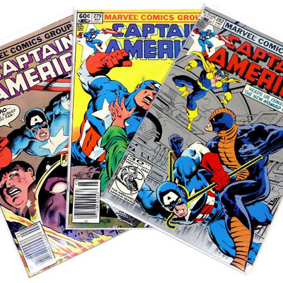 CAPTAIN AMERICA #278 279 282 Bronze Age Comic Books Lot Marvel Comics 1982