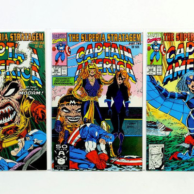 CAPTAIN AMERICA #384 385 386 387 388 389 Comic Books Lot Marvel Comics 1991