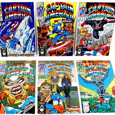 CAPTAIN AMERICA #384 385 386 387 388 389 Comic Books Lot Marvel Comics 1991