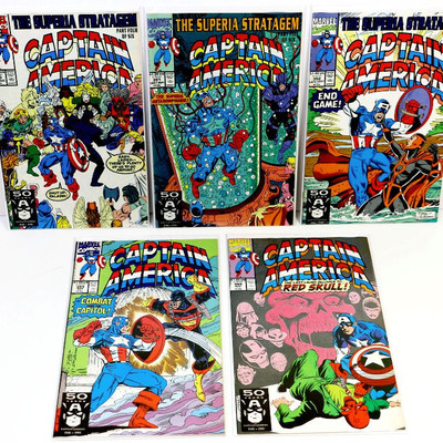 CAPTAIN AMERICA #390 391 392 393 394 Comic Books Lot Marvel Comics 1991