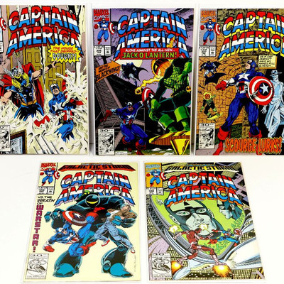 CAPTAIN AMERICA #395 396 397 398 399 Comic Books Lot Marvel Comics 1991/92