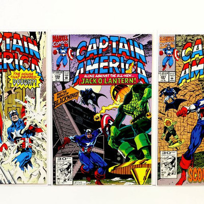 CAPTAIN AMERICA #395 396 397 398 399 Comic Books Lot Marvel Comics 1991/92