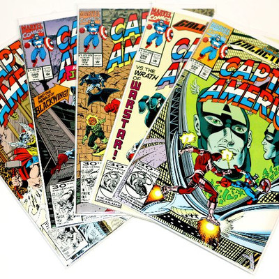CAPTAIN AMERICA #395 396 397 398 399 Comic Books Lot Marvel Comics 1991/92