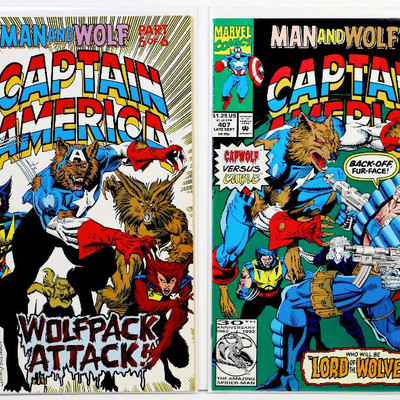 CAPTAIN AMERICA #404 405 406 407 Comic Books Lot Marvel Comics 1992