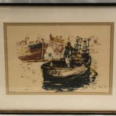 Signed Mosche Gat Color Lithograph