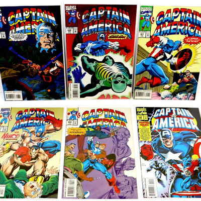 CAPTAIN AMERICA #418 420 421 423 424 425 Comic Books Lot Marvel Comics 1993/94